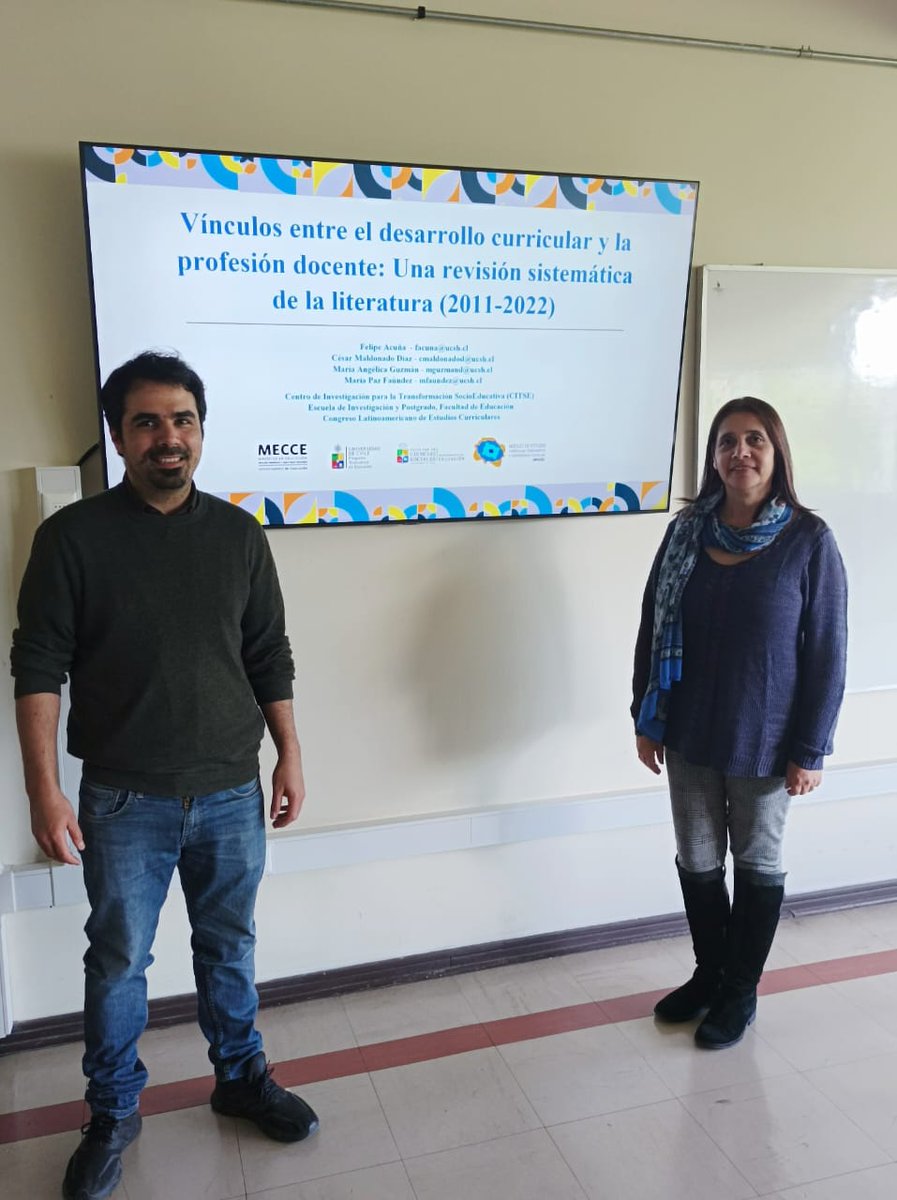 CitseUcsh's tweet photo. 🔴 ESTÁ PASANDO | Línea de «Desarrollo Curricular y Profesión Docente» presentes en Congreso de Latinoamericano de Estudios Curriculares, con la ponencia «Vínculos entre el desarrollo curricular y la profesión docente: una revisión sistemática de la literatura (2011-2023». https://t.co/S3hvmMsr23