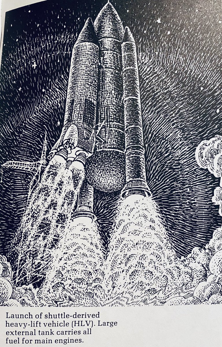 JohnJossy1957's tweet image. In the High Frontier, O’Neill thought the shuttle-derived HLV could also deliver spent external fuel tanks to LEO to jumpstart #spacesettlement.  Sadly the economics didn’t close the business case…and they won’t for SLS either.  Hurry Starship! Credits: Gerard K. O’Neill