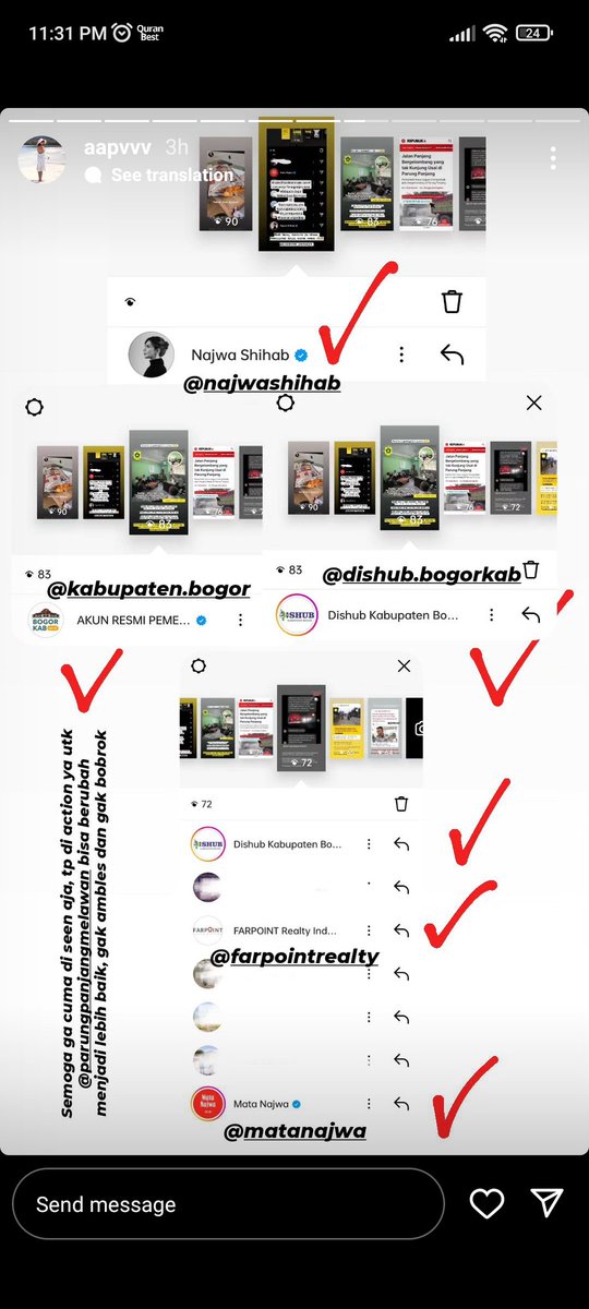 Sedikit lega suara warga parung panjang dilihat mba <a href="/NajwaShihab/">Najwa Shihab</a> , tolong mba nana, mas <a href="/kaesangp/">“kak” Kaesang</a> Disini pejabatnya merem semua 🥲
#saveparungpanjang #parungpanjangmelawan