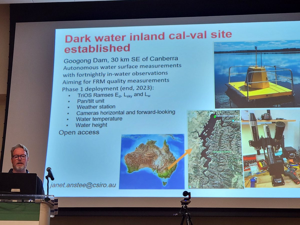 <a href="/CSIRO/">CSIRO</a> Mark Baird speaking about AquaWatch Australia cal-val efforts! <a href="/AnsteeJanet/">Janet Anstee</a> and <a href="/AlexEarthObs/">Alex Held</a> lead this effort!