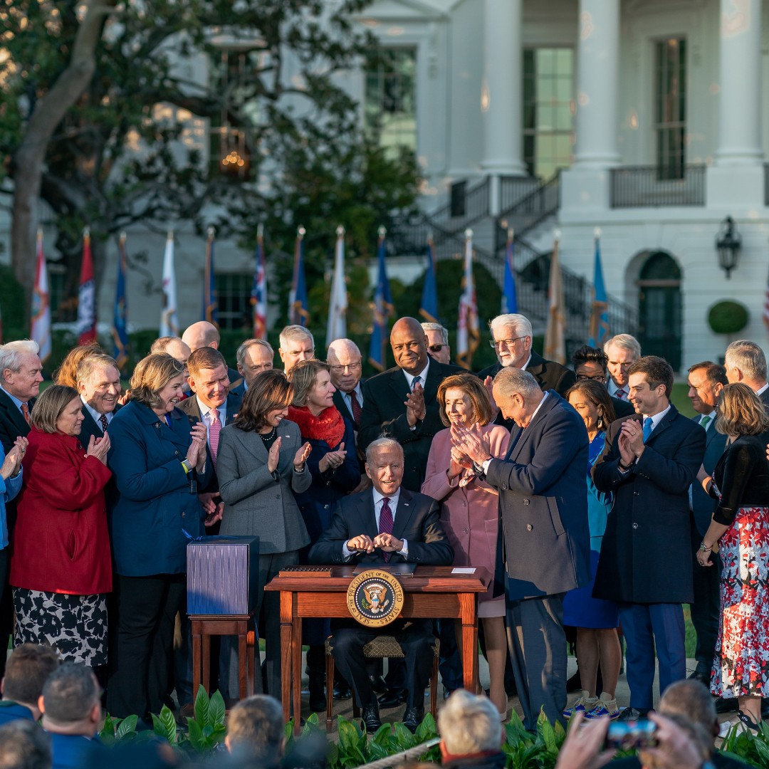 Today marks two years since I signed the Bipartisan Infrastructure Law.

It's a once-in-a-generation investment in our roads, bridges, transportation, clean water systems, high-speed internet access, and it's creating good-paying, union jobs you can raise a family on.