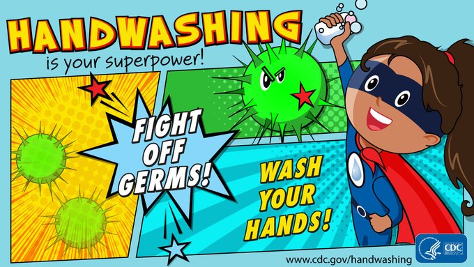 #Teachers, consider sharing these cool graphics and resources about handwashing to prevent germs from spreading in your classroom: cdc.gov/handwashing/wh…. #WellnessWednesday