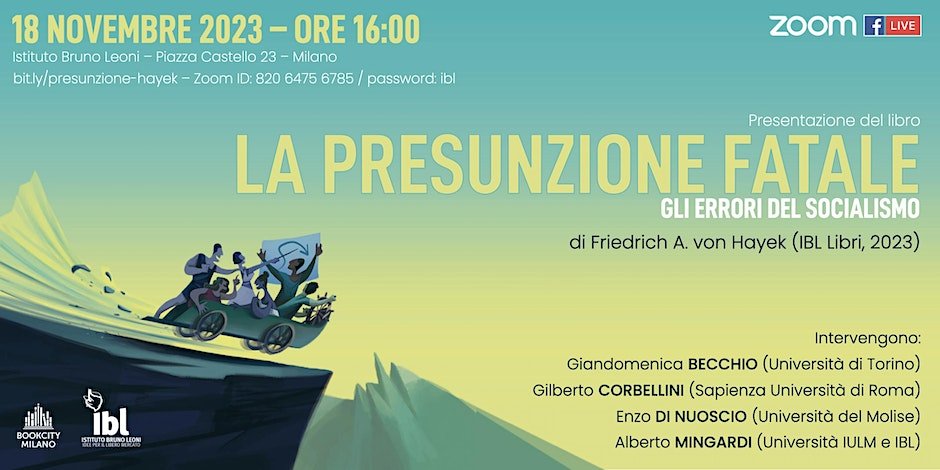istbrunoleoni's tweet photo. 🔴LIVE alle 16

Per Hayek, solo l’ordine che emerge dalla cooperazione spontanea tra gli individui può garantire qualità della vita e civiltà

"La presunzione fatale", con Giandomenica #Becchio, @amingardi, Gilberto #Corbellini ed @EnzoDiNuoscio 

▶️https://t.co/Cw5ENgSouq https://t.co/C343HCFhL4