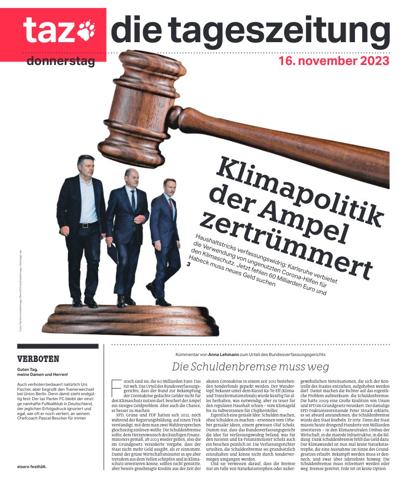 #tazeins zum Urteil des Verfassungsgerichts @tazgezwitscher