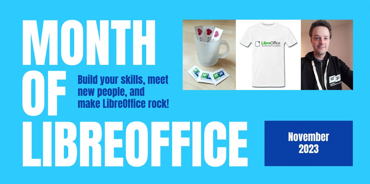 We're half-way through November, and 211 people have been awarded sticker packs! Join them, and maybe also get some #LibreOffice mugs, T-shirts and hoodies... blog.documentfoundation.org/blog/2023/11/1…
