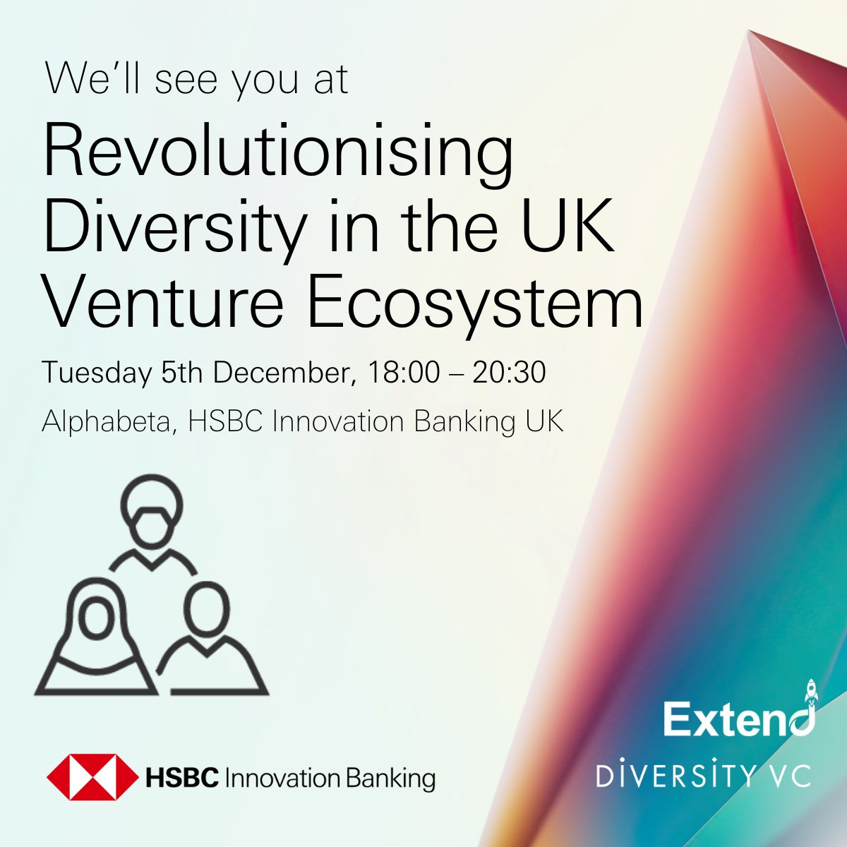 Join us at @HSBCInnovation Banking UK’s London office on Tuesday 5 December as @ExtendVentures & @diversityvc unite and launch two reports to unlock the secrets of the dynamic investment landscape in the UK. Learn more & register at: grp.hsbc/6010uIUcp #Diversity #VC