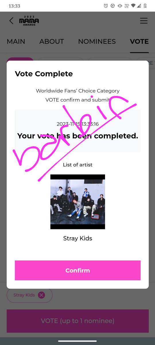 barxbin's tweet photo. Voto del dΓa
#OddinaryTeam #StaysRockTheMAMA
#MAMAAWARDS #MAMA_VOTEDUMP #StrayKids https://t.co/WGCIvymDKV
