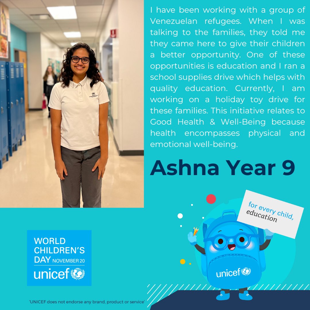 BISCSouthLoop's tweet image. In preparation for World Children’s Day, we ask … What can you do to reduce inequalities?
#NAEUnicef #NAEWorldChildrensDay #NAETheAmericas #WeAreBulldogs #CreateYourFuture #GoFurther #Changemakers #Limitless #AlwaysLearning #DrawnHere #NordAngliaEducation