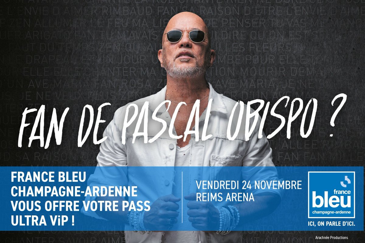 icichampagne's tweet photo. Un moment exceptionnel en compagnie de Pascal Obispo ? C'est uniquement sur France Bleu-Champagne-Ardenne ! https://t.co/qAo9YgXTn9