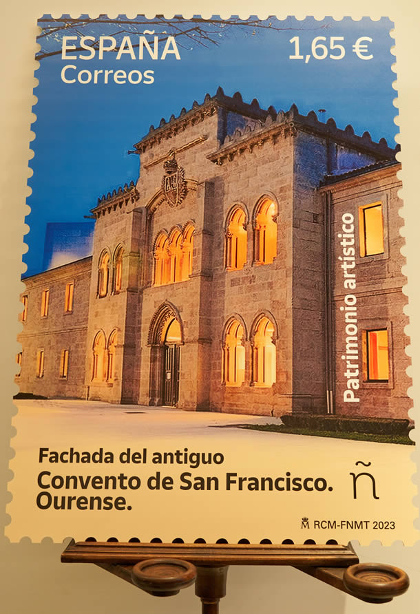 Correos presentó el sello dedicado  al antiguo Convento de San Francisco de Ourense 
ourensedixital.com/_novas/23/11/1…