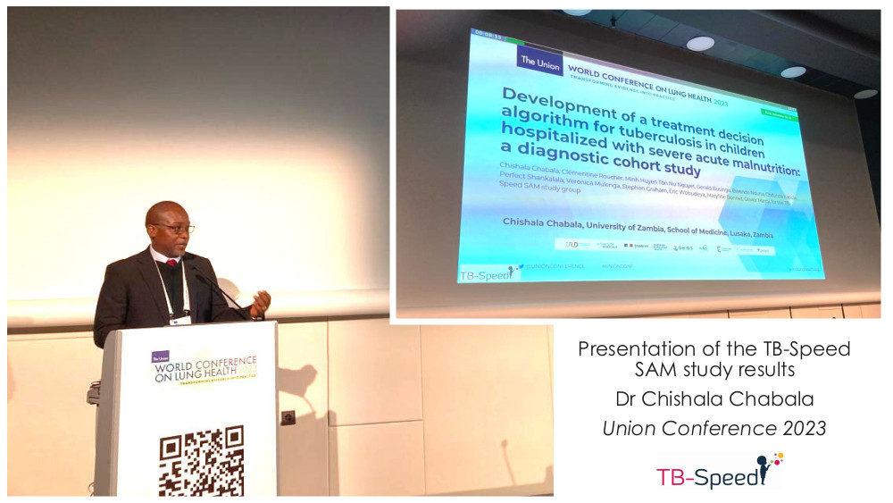 2nd TB-Speed project presentation <a href="/UnionConference/">The Union Conference</a>! 
Dr Chishala Chabala from <a href="/UNZA_ZM/">University of Zambia</a>  presents "Development of 2 treatment decision algorithms for TB diagnosis in children below 5 years hospitalized with Severe Acute Malnutrition:  results of SAM diagnostic cohort study"
#EndTB