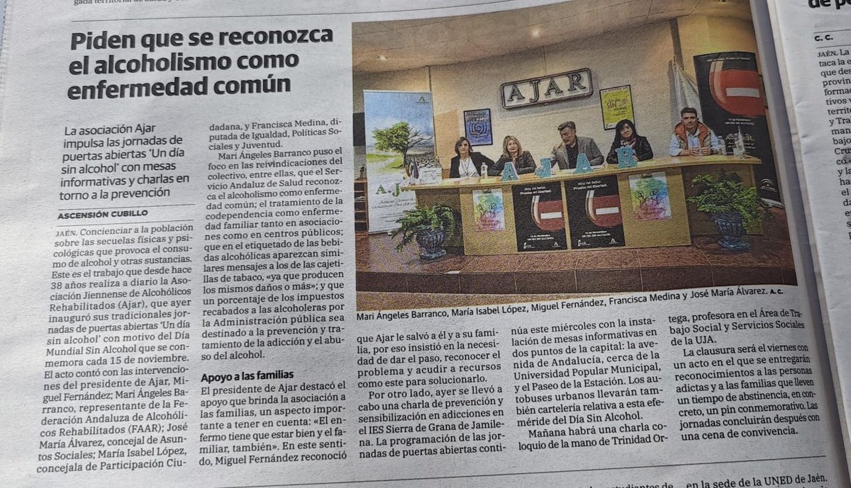 Hoy en <a href="/tudiarioideal/">Diarioideal</a> 
#15Noviembre #diamundialsinalcohol