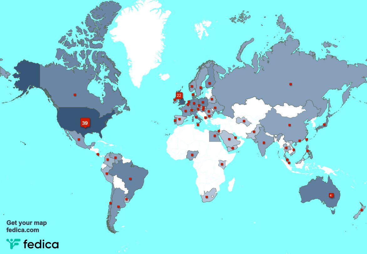 Special thank you to my 1 new followers from USA last week. fedica.com/!shellstar79