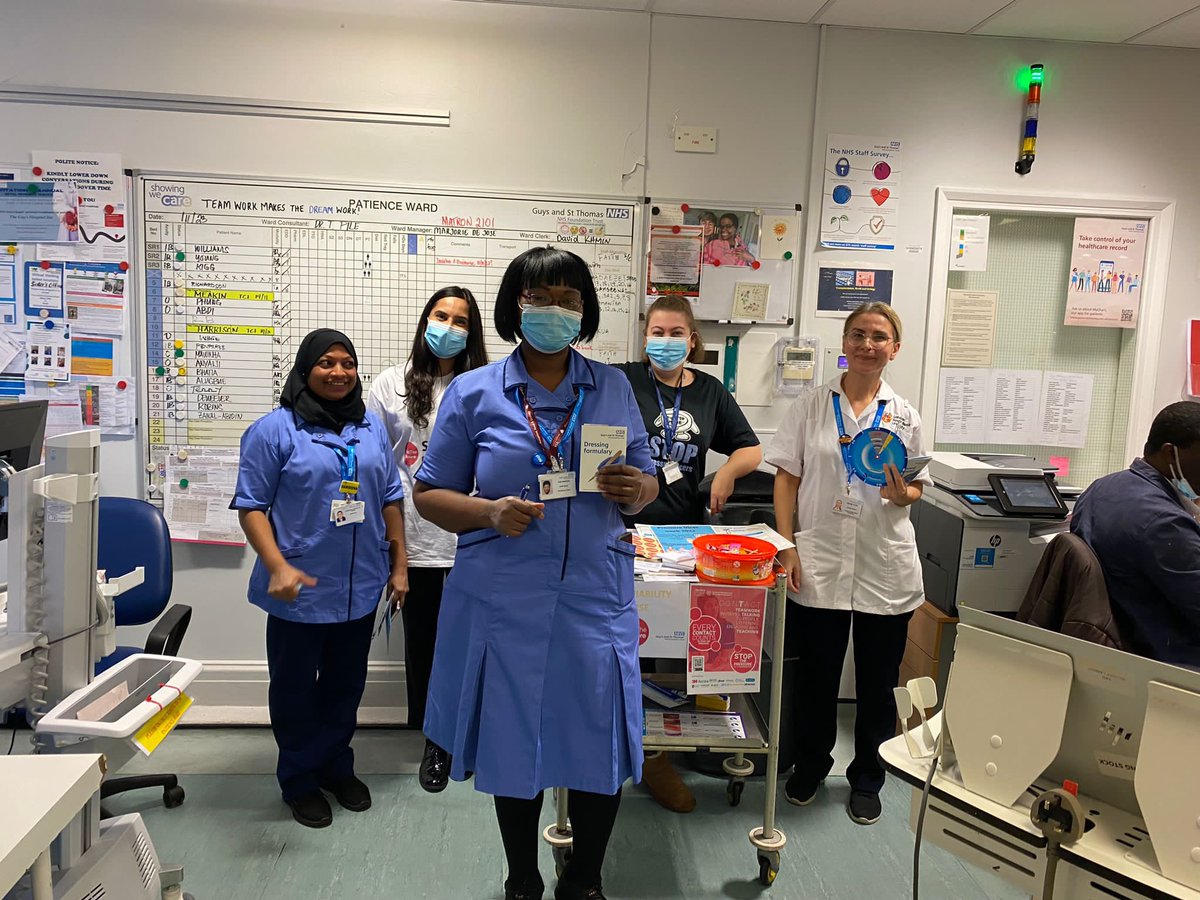 #StopThePressureWeek continued today at Guy’s Hospital, supporting the lovely TVNs Sinéad and Issey with their trolley dash through the wards. A great afternoon learning about pressure ulcer prevention and documentation! #everycontactcounts #stopthepressure #flaminal