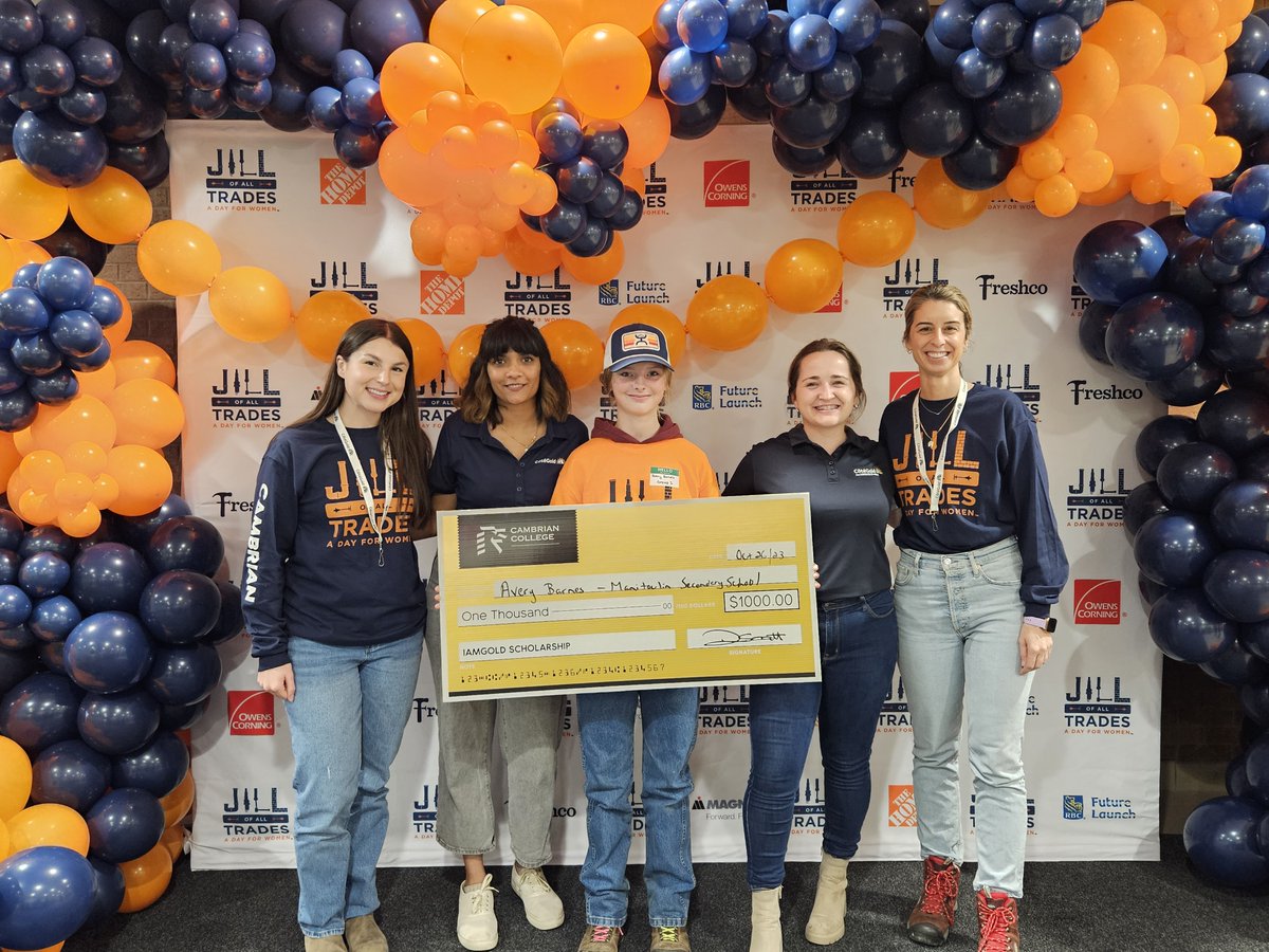 Our Côté Gold team attended the <a href="/JOATevent/">Jill of All Trades</a> designed to foster a better understanding and appreciation for skilled trades in young female students and inspire them to consider a career in the sector. A $1,000 scholarship was awarded to Avery Barnes by IAMGOLD. Way to go, Avery!