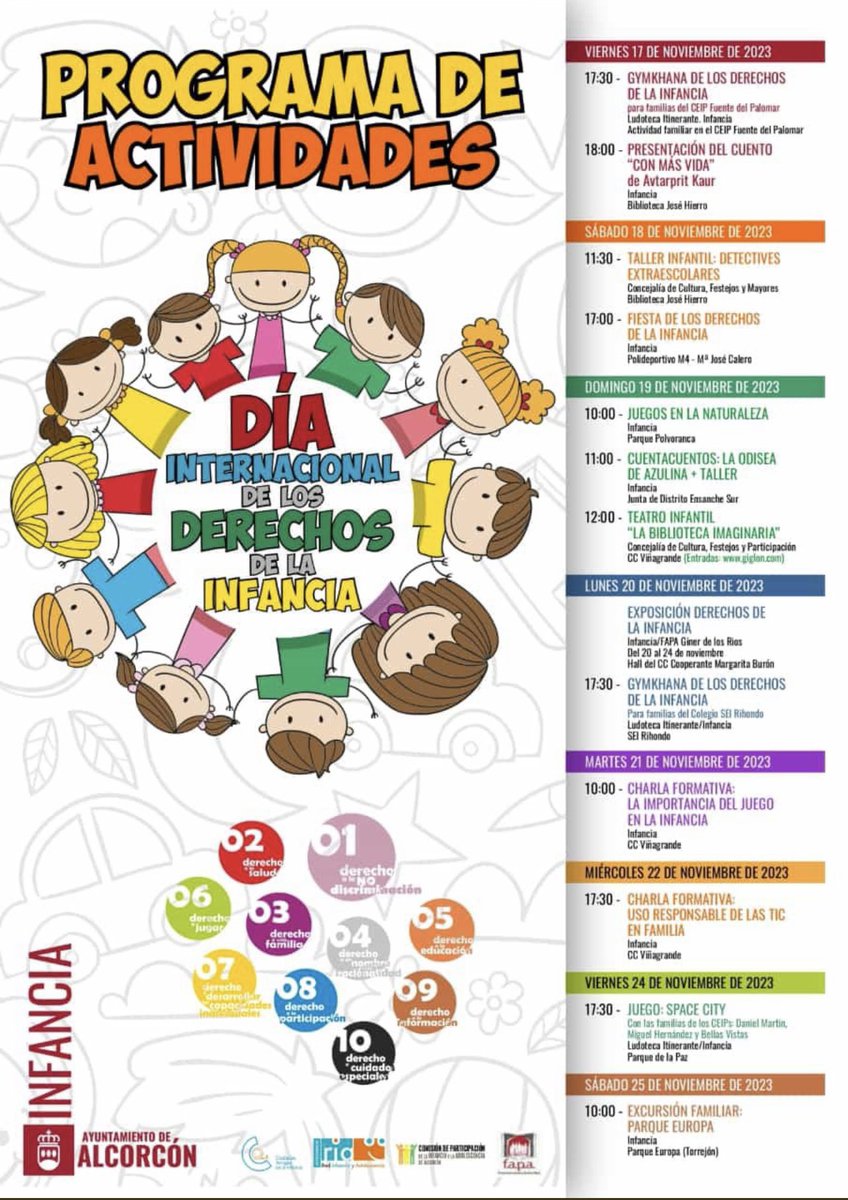 CEIPAgustinA's tweet photo. Semana de la infancia en nuestro municipio de Alcorcón. https://t.co/Ysvyh0udE3
