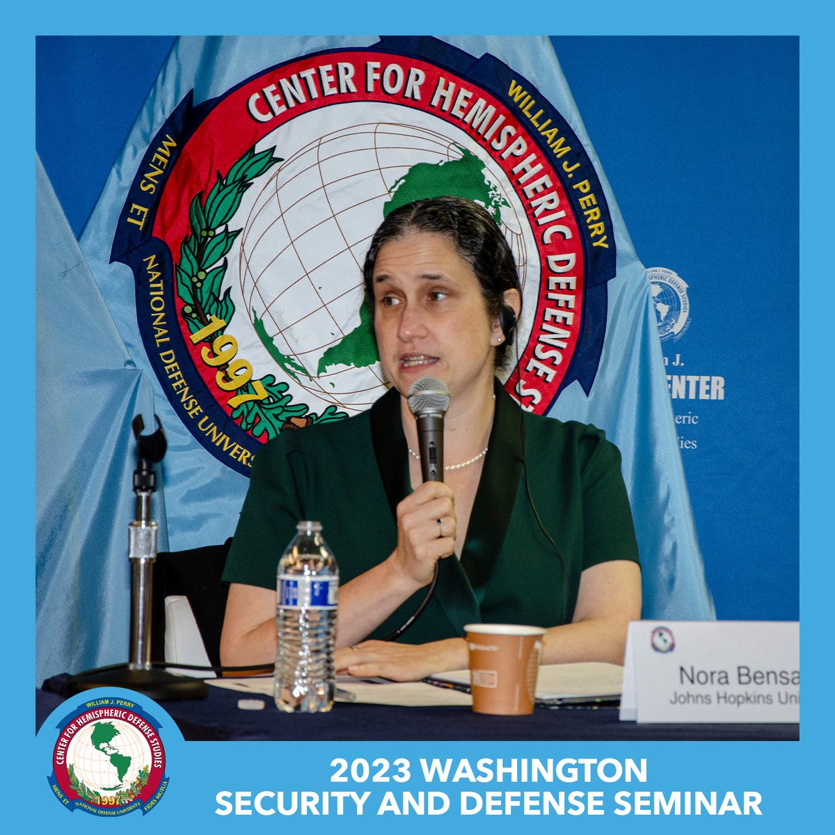 WJPerryCenter's tweet image. Day 3 of #WSDS2023 began with the topic of civil-military relations. Thank you to Carrie Lee of the @us_awc and Nora Bensahel of @SAISHopkins for sharing their perspectives on this important issue.