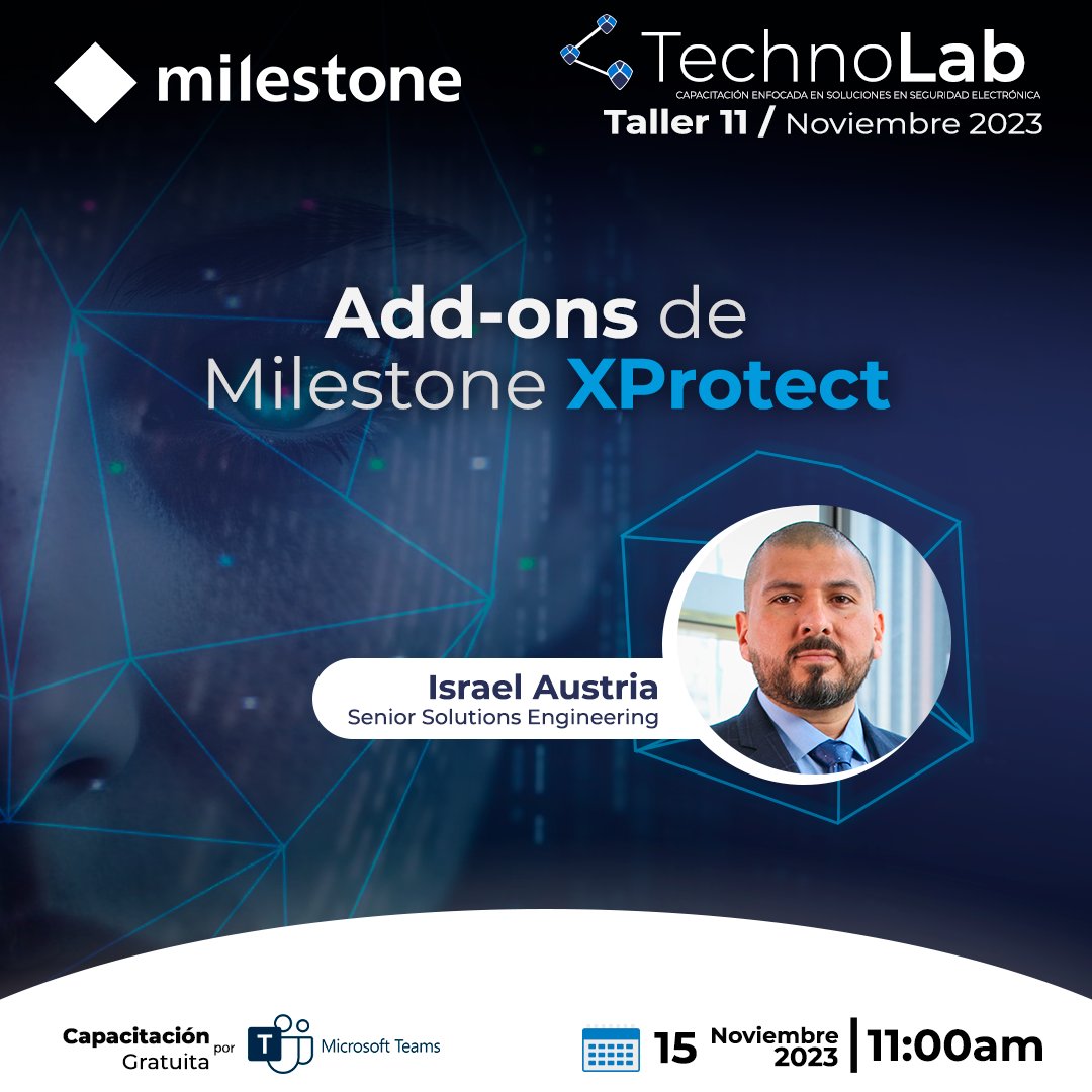 SOMOSADISES's tweet image. ¡Conéctate al #TechnoLab de hoy!
@milestonesys nos hablará sobre Add-ons de #Xprotect

Estamos en vivo
bit.ly/TECHNOLABMILES…

#cursos #ADISES