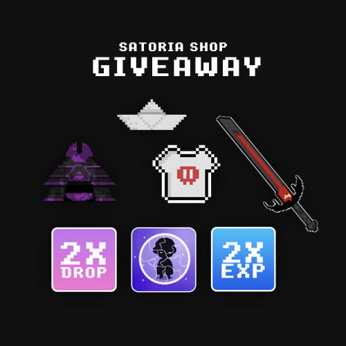 btcordinal's tweet image. In-Game Asset Giveaway

Be 1 of the 7 Winners
1 - Like, RT + Tag 3 frens
2 - Try MMORPG play.satoria.world
3 - Follow our Latest announcement here
discord.com/channels/10725…

#btcmachine #satoria