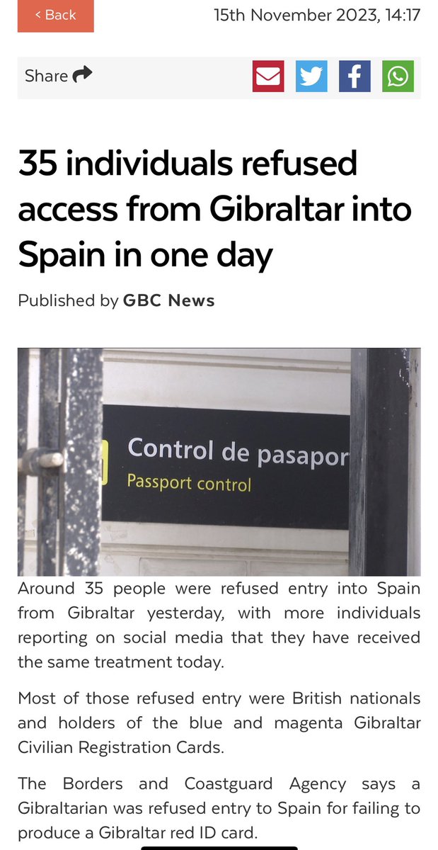 The unreasonable turning back of residents of Gibraltar at the border is unacceptable. What’s the Govt doing about this? People are right to be frustrated. We’ve been pointing this out for over 2yrs. Empty words by Govt provide no real comfort to people on the ground