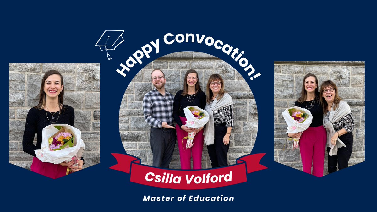 🎓 Join us in celebrating the remarkable achievement of our colleague, Csilla Volford, who successfully convocated this morning with a Master of Education! #Queensu #ChaGheill