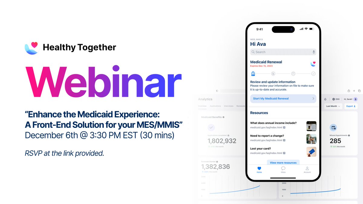 Technology plays a vital role in delivering exceptional services to residents. Join our upcoming webinar where we'll delve into strategies for modernizing legacy systems and optimizing Medicaid programs for enhanced efficacy.

Tap to register: twenty-co.zoom.us/webinar/regist…