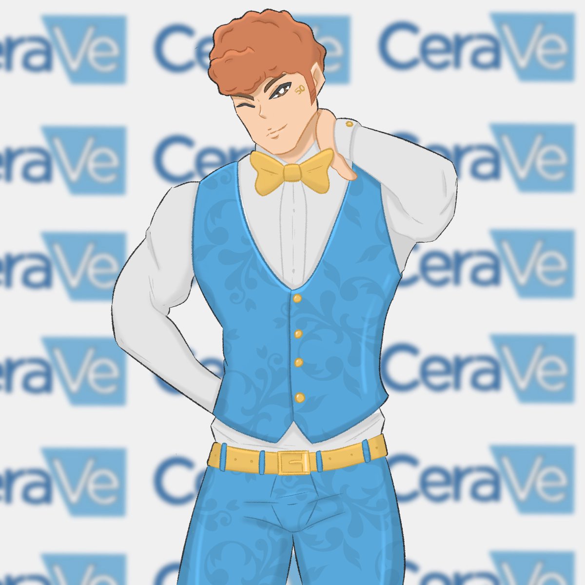 RC_Kiro's tweet photo. Un chico inspirado en la loción con filtro solar de CeraVe ☀️
————————
#anime #manga #digitalillustration #bara #art #characterdesign #skincare #skin #gijinka #cerave #locion #hidratante #moisture #normalskin #dryskin #blue #yellow #farmacia #CeraVeEspaña #CeraVeLover https://t.co/mApi09xECf