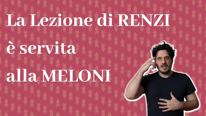 Riforma Costituzionale della #MELONI che Impara da #RENZI https://t.co/z1i0HM4qxn via @YouTube https://t<a href="/tag/meloni"class="tags">#MELONI</a><a href="/tag/renzi"class="tags"><span>#renzi</span></a>