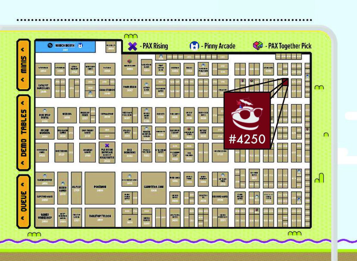 NerdBurger Games' booth is #4250 at @pax Unplugged this year. We also have a demo table at the Indie Game Developer Network island near the free play area. 10-30 minute walk-up demos of CAPERS, Good Strong Hands, and Code Warriors 10-6 all three days.