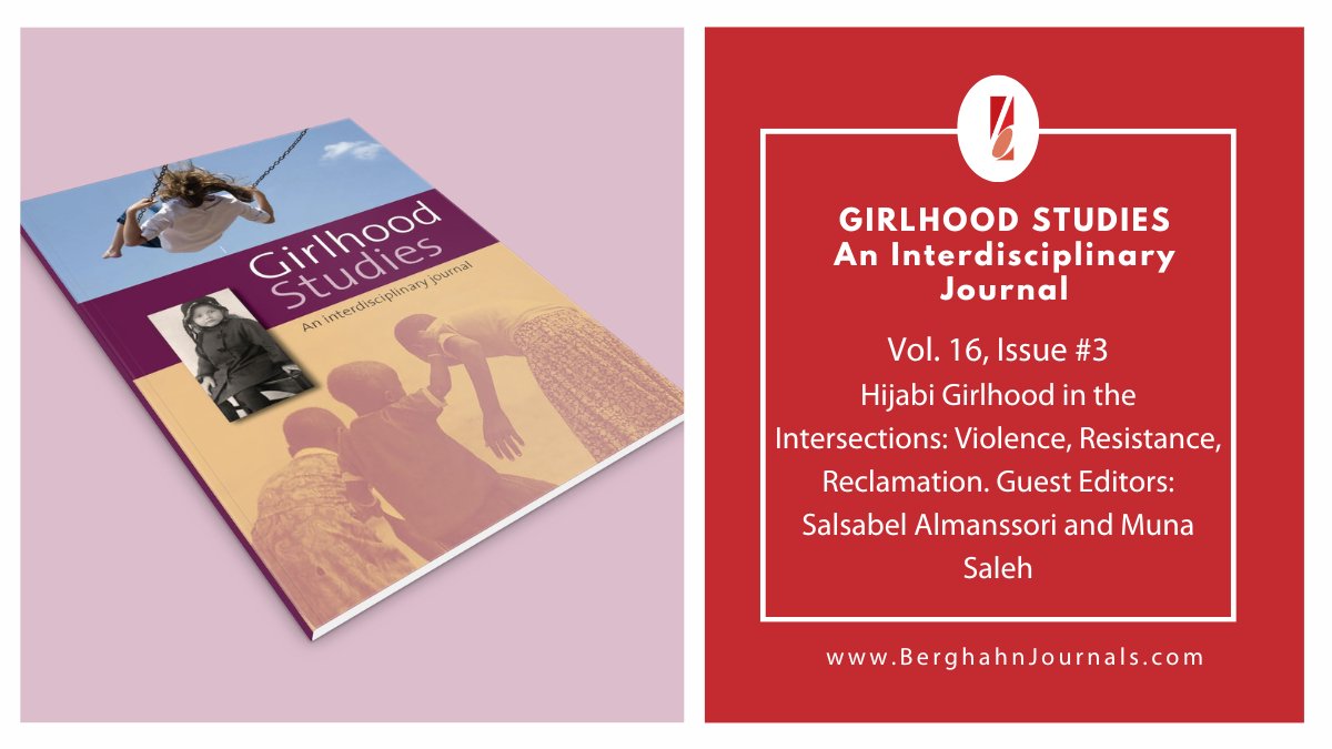 The latest issue of Girlhood Studies has been published! Vol. 16, Issue 3 is a special issue entitled "Hijabi Girlhood in the Intersections: Violence, Resistance, Reclamation." View the TOC and more here: conta.cc/40GHtga