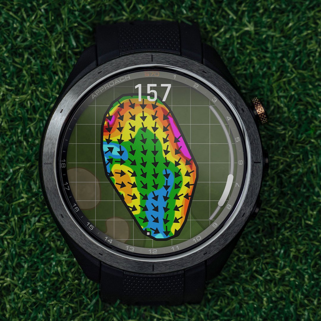 TaylorMadeGolf's tweet photo. Since golf is your world, this is your watch. 👀 

The TaylorMade | Garmin Approach S70 will make your life easier on and off the course. It tracks your rounds, gives you yardages, and provides health monitoring features like sleep tracking.

Shop it now: https://t.co/DBRfacqqQI https://t.co/kSBX1oShdu