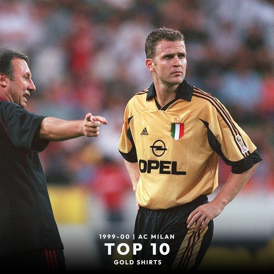 Top 🔟 | Gold Football Shirts 7. Juventus 2008-09 8. AC Milan 1999-00 Do you agree?