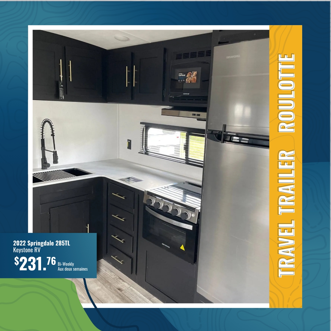 TimminsRV's tweet photo. 🌟 Prepare for your 2024 adventures in the 2022 Springdale 285TL Travel Trailer! 🚐✨

Now, at a reduced price of  $231.76 biweekly! 

Hurry into Timmins RV today to secure this unit for Priority spring pickup!

https://t.co/5wu6dDMUwB https://t.co/CrTC3XTgkt