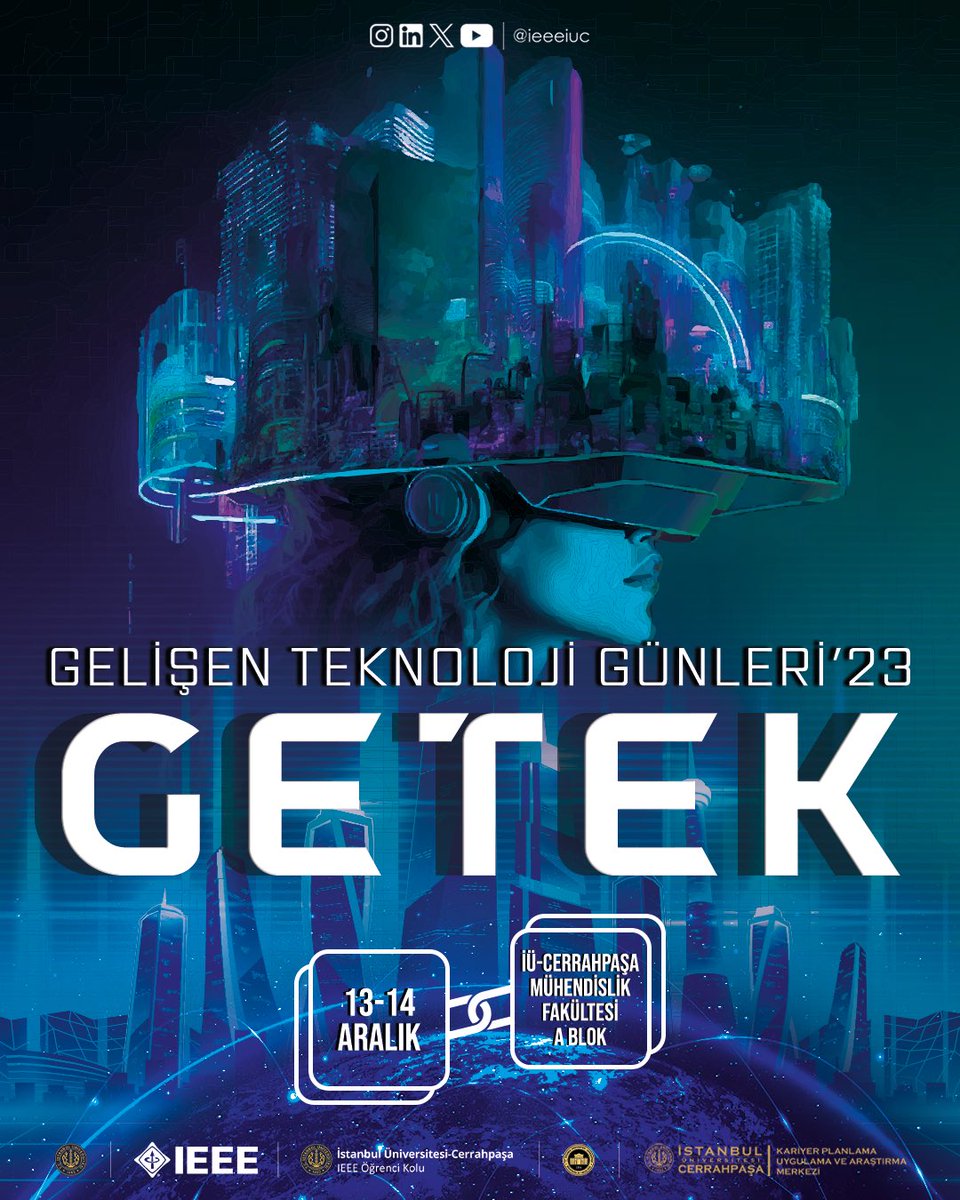 Gelişen Teknoloji Günleri 16. kez teknoloji tutkunlarına ilham verici bir atmosfer yaratmayı hedefliyor. 

Teknolojinin kalbinin attığı yerde olmak için 13-14 Aralık tarihlerini ajandanıza işaretleyin. GETEK'23 ile teknolojinin zirvesinde buluşma fırsatını kaçırmayın!