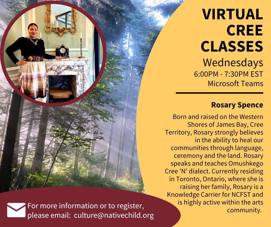 NCFST's tweet image. 🌟🗣️ Calling Language Learners! 🗣️🌟

Join us every Wednesday, 6:00 PM - 7:30 PM EST on Teams for Virtual Language Classes! Learn #Mohawk, #Ojibwe, or #Cree with skilled instructors. Open to all.

For more info, email: culture@nativechild.org

#NCFST #IndigenousLanguages