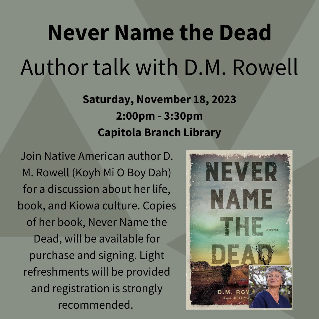 Don't miss out on a fascinating conversation with Native American author D. M. Rowell! Register now to save your seat!
loom.ly/mg79YNk
#AuthorTalk #NativeAmericanHeritageMonth #BookSigning