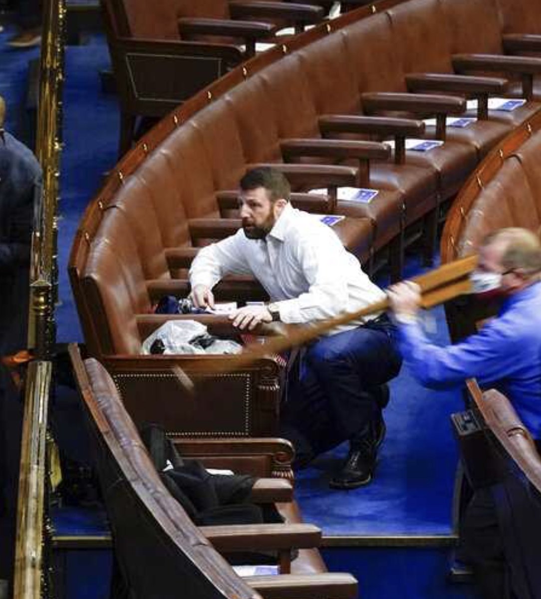This was tough guy Markwayne Mullin on January 6 while “peaceful tourists” were invading the Capitol.

Not so tough then was he?