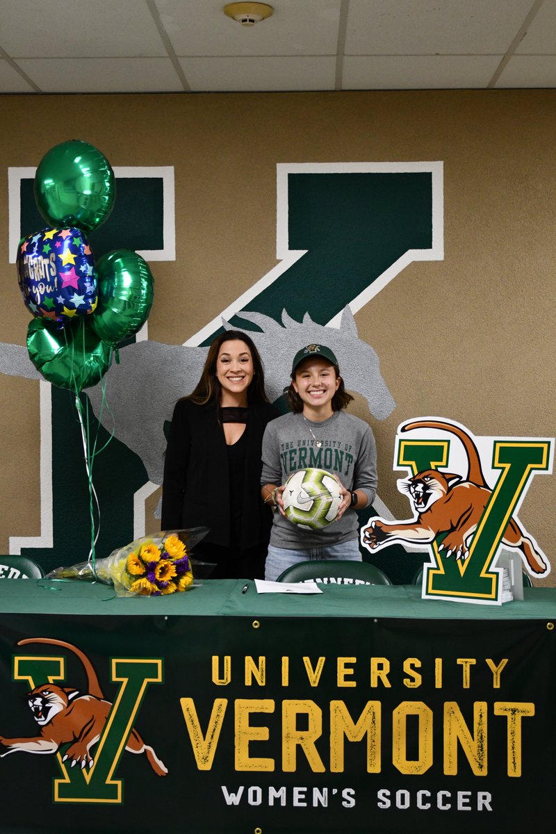 Congrats to senior, Katelyn Figueiredo on committing to play Division 1 Soccer at the University of Vermont! @DrParry_JFKMHS @uvmvermont @UVMwsoccer #JFKMHSpride