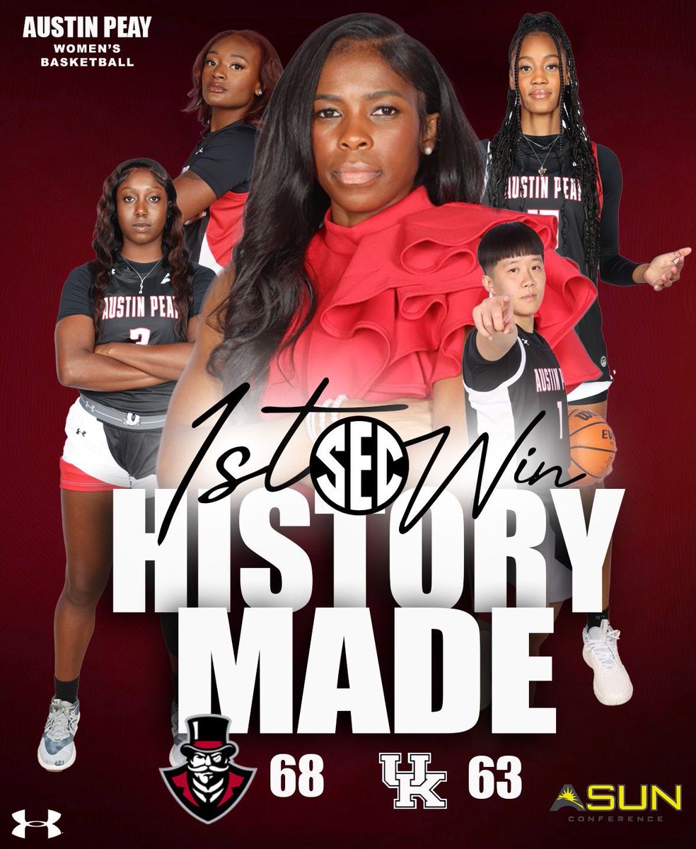 In Coach Young’s third season, she has made her mark! Making history by defeating the Kentucky Wildcats with her FIRST Southeastern Conference WIN! #ItsTime l #LetsGoPeay