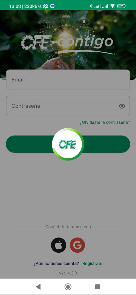 Ferdeaca's tweet photo. @CFE_Contigo La aplicación no funciona @ManuelBartlett , llame a sus oficinas y no me dijeron que solo funciona con datos, o sea que clase de aplicación solo funciona así. @Profeco solicito apoyo porque no están garantizando el debido servicio a través de medios digitales. https://t.co/fw6L0RSq3v