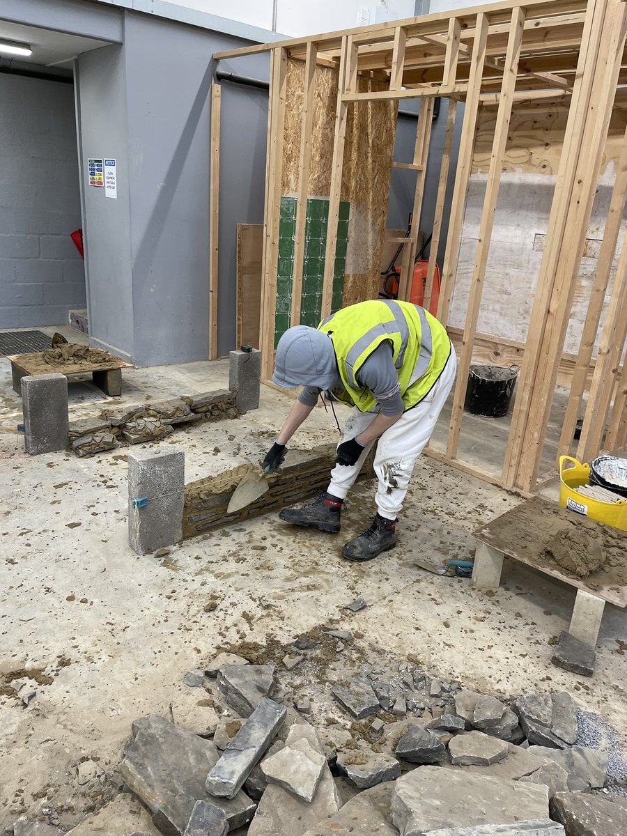 From drystone walling to lime mortar walls, our students are going from strength to strength. Some fantastic work guys,you have left the staff <a href="/nptcmaesteg/">Maesteg Construction Centre of Excellence</a> speechless with your natural talent..                 da iawn 🏴󠁧󠁢󠁷󠁬󠁳󠁿 #heritage #stonework #construction #caearu #nptcgroup