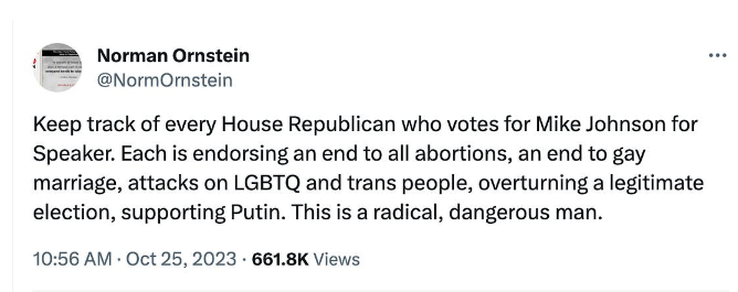 #CA03 voters, remember that <a href="/RepKiley/">Rep. Kevin Kiley</a> voted for #GymJordan 3 times and has voted for/with #ChristianNationalist <a href="/SpeakerJohnson/">Speaker Mike Johnson</a> every chance he gets.

<a href="/NormOrnstein/">Norman Ornstein</a> TY for this reminder ⬇️