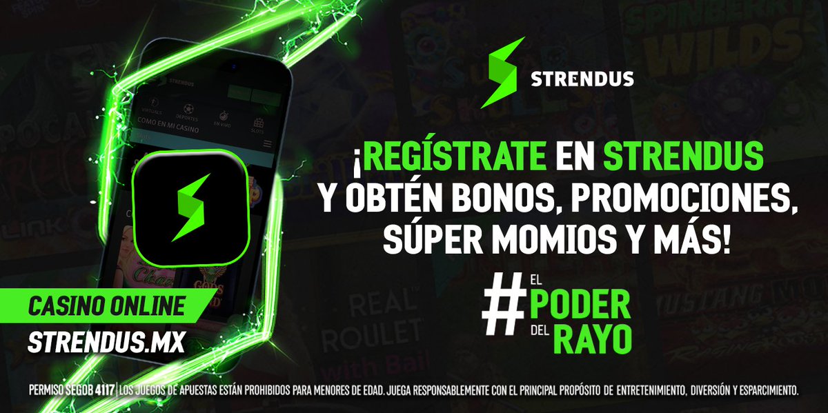 StrendusOficial's tweet photo. Regístrate y juega en #Strendus, el casino en línea más completo de México 🍀 Revisa todas las promociones y bonos aquí: https://t.co/KDOlxMeAMt ⚡️ https://t.co/a0aQubPZRd