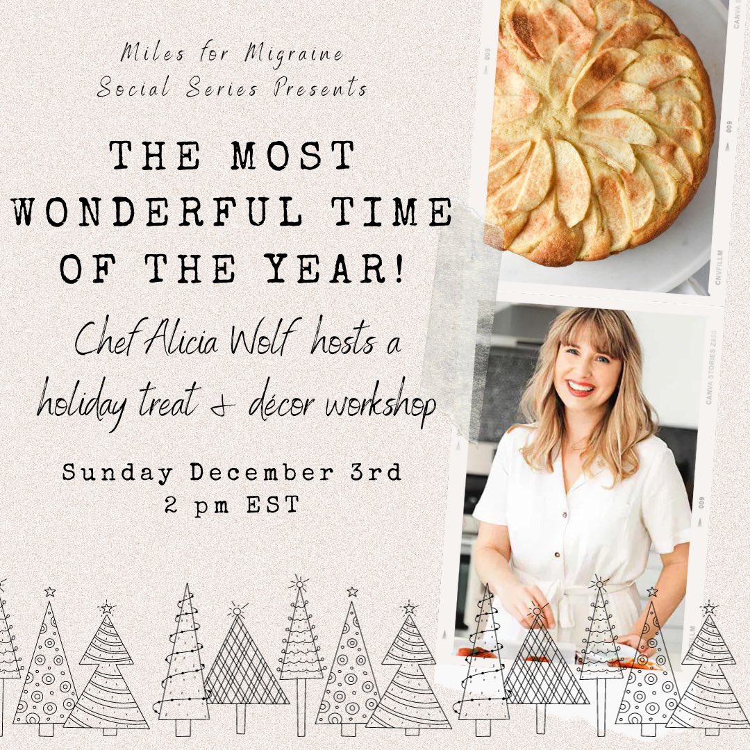 Exciting news, we have a new social event coming up soon! 

Join <a href="/thedizzycook/">Alicia</a> on December 3rd at 2pm EST and follow along as she provides tips and tricks to prepare her favorite apple snowflake cake recipe 🍎😋

Sign up/Details: raceroster.com/82520