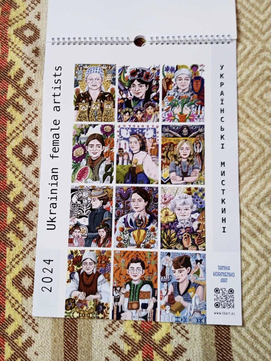 tkartcrafts's tweet photo. Close up of the calendar 2024 containing Ukrainian female artists! #ukraine #ukranianart #uuart #digitalart #illustration #україна #art #calender #newyear2024 #calender2024 https://t.co/lCKFQDKZmK