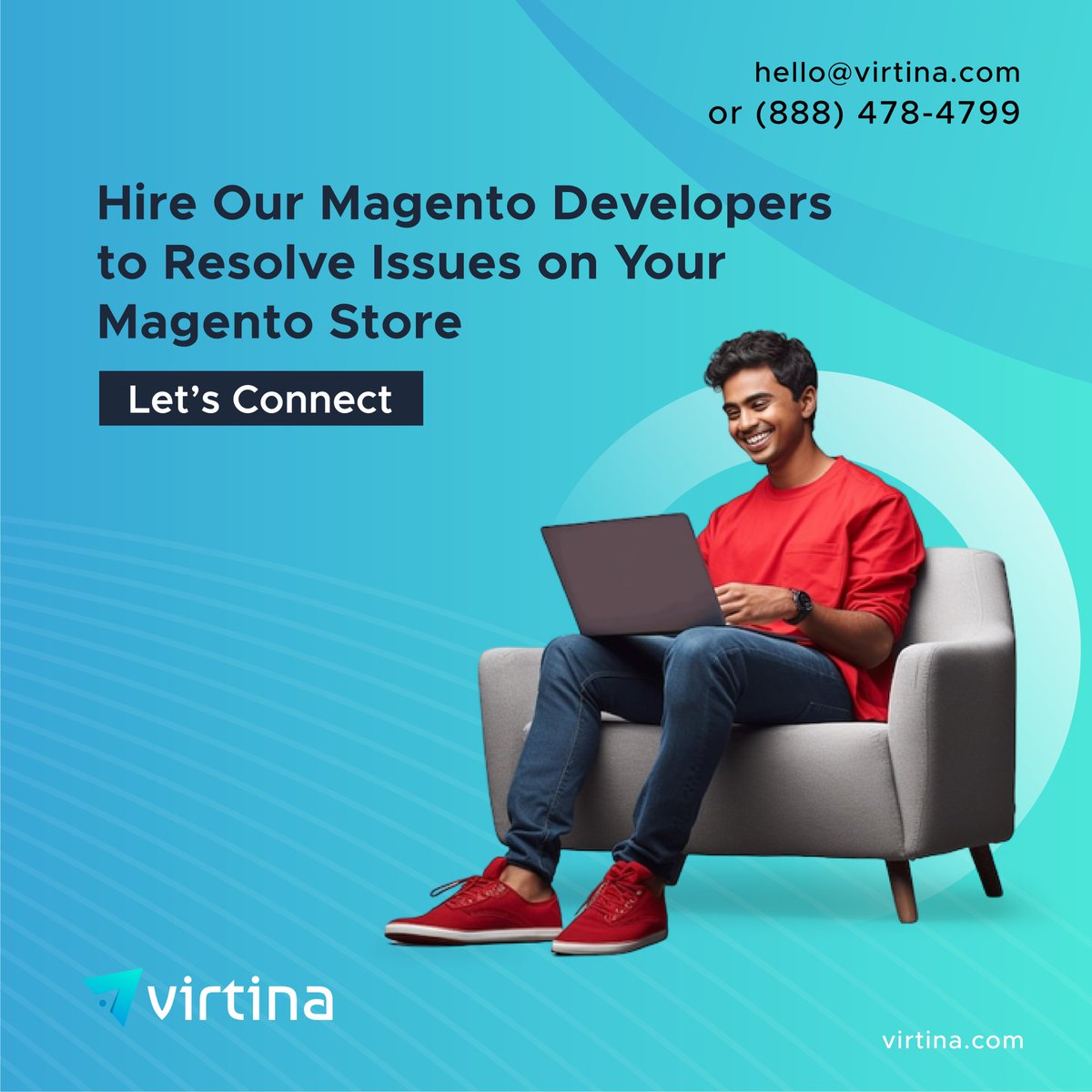 VirtinaPro's tweet image. Facing #Magento challenges? Our expert developers at Virtina offer tailored solutions for your eCommerce platform. From technical glitches to optimization, we've got you covered. Contact us for seamless Magento support! 🛠️🌐 #Virtina #MagentoExperts #Ecommerce
