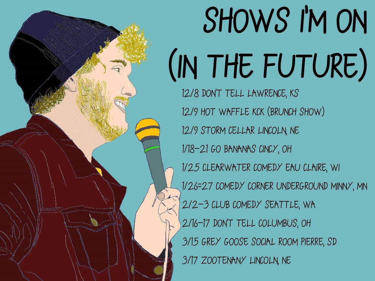 Doing lots of fun shows soon. Come hang out and watch me fly (into a building) with grace ✨