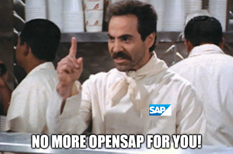 BREAKING: openSAP got gone.
open.sap.com/news#post_da35…