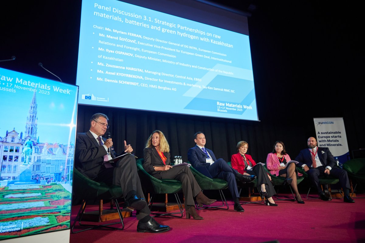 Strategic partnerships are a pillar of our #CriticalRawMaterials plan.

I welcome the agreement b/w <a href="/EU_Commission/">European Commission</a>, <a href="/EBRD/">The EBRD</a> and KAZ's Tau-Ken Samruk mining company financing two #CRM projects for lithium and tungsten.

@🇪🇺 Critical Raw Materials week
More: europa.eu/!hCDNrK