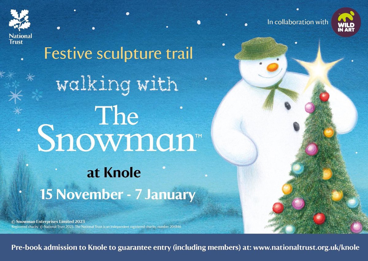 A magical adventure with The Snowman™ awaits you at <a href="/KnoleNT/">Knole</a> from today (15 November) until 7 January ⛄

Plan your visit to the sculpture art trail 👉 nationaltrust.org.uk/visit/kent/kno…

#wildinart